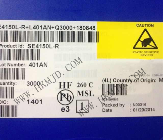 RF IC《SE4150L》 SiGe RF 接收器 GPS 1575.42MHz PCB，表面貼裝